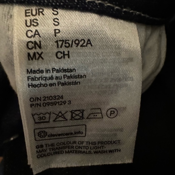 NWOT Lee x H&M Raw Denim Overall Dungaree Blue Men's size S - Picture 9 of 10